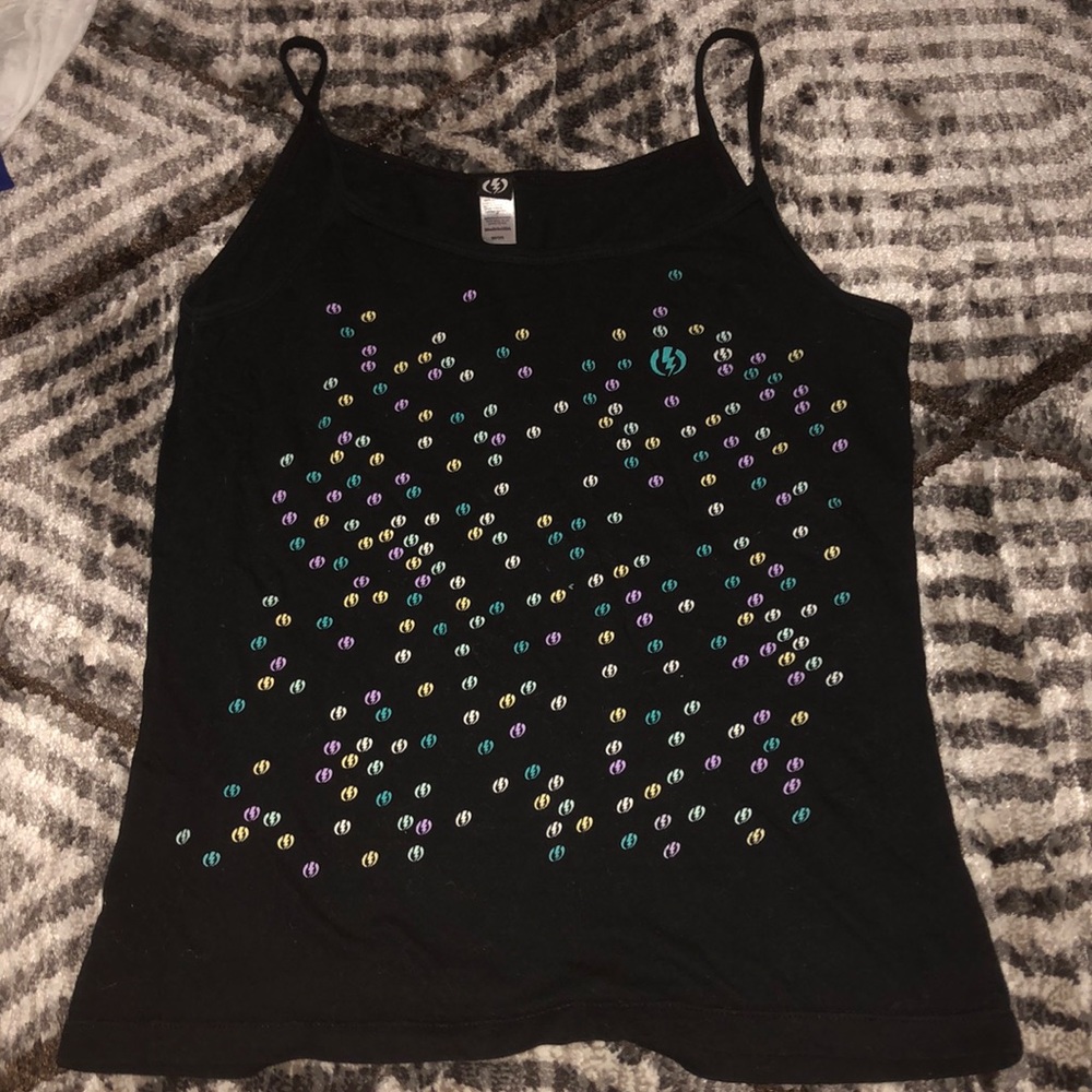 Spaghetti strap black camisole cotton type